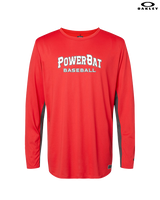 PowerBat Baseball Main Logo 2 Red - Mens Oakley Longsleeve