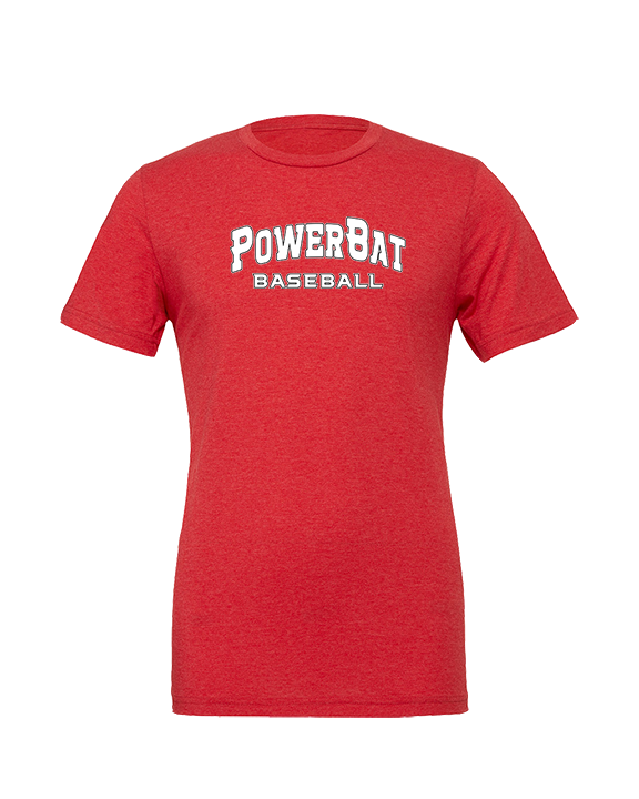 PowerBat Baseball Main Logo 2 Red - Tri-Blend Shirt