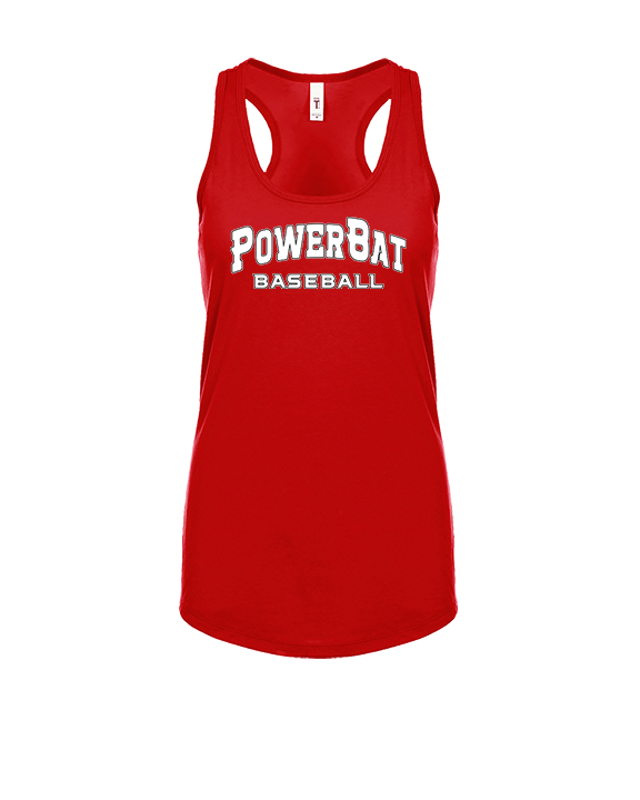PowerBat Baseball Main Logo 2 Red - Womens Tank Top