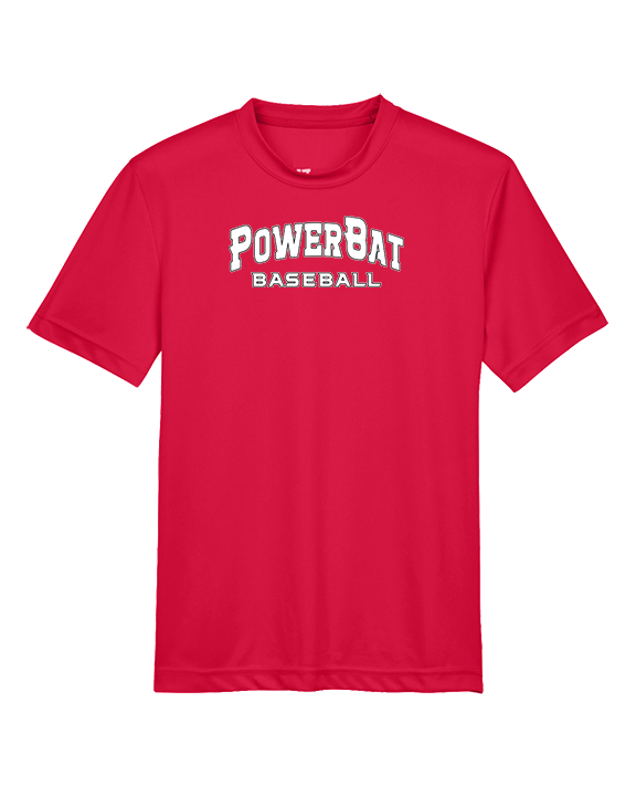PowerBat Baseball Main Logo 2 Red - Youth Performance Shirt