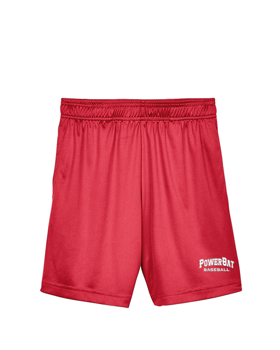 PowerBat Baseball Main Logo 2 Red - Youth Training Shorts