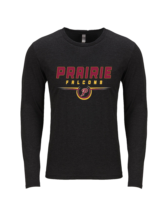 Prairie HS Football Design - Tri-Blend Long Sleeve