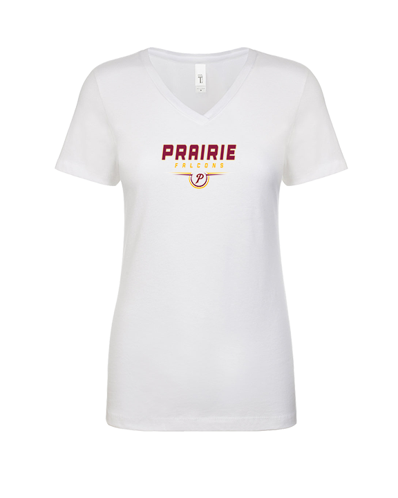 Prairie HS Football Design - Womens V-Neck