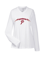 Prairie HS Football Laces - Womens Performance Longsleeve