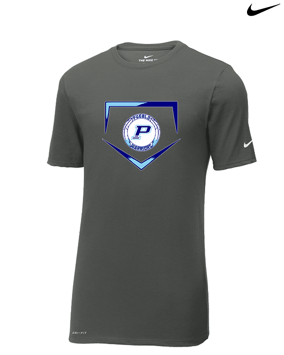 Pueblo Athletic Booster Baseball Plate - Mens Nike Cotton Poly Tee