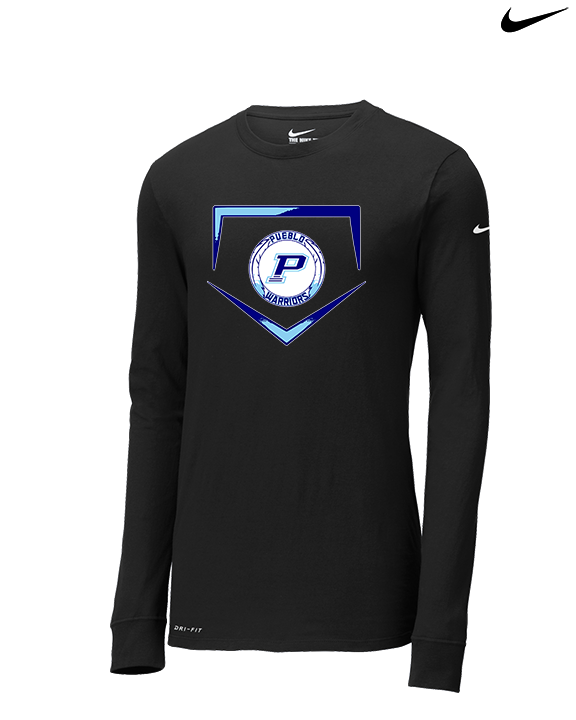 Pueblo Athletic Booster Baseball Plate - Mens Nike Longsleeve