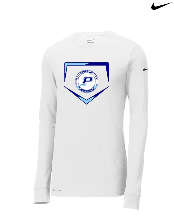 Pueblo Athletic Booster Baseball Plate - Mens Nike Longsleeve