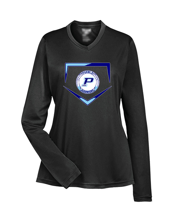 Pueblo Athletic Booster Baseball Plate - Womens Performance Longsleeve