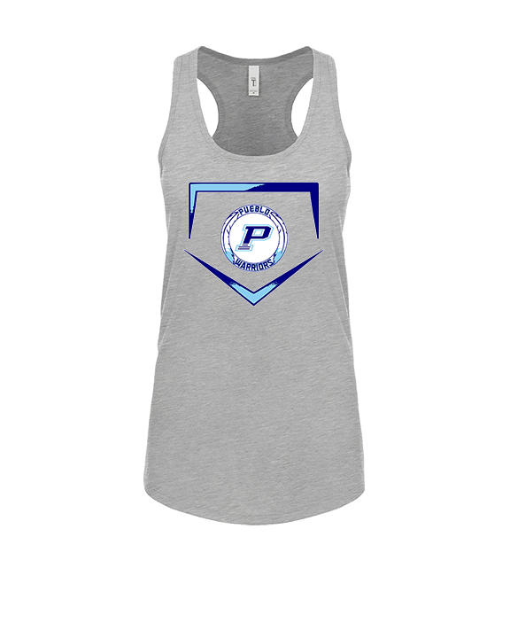 Pueblo Athletic Booster Baseball Plate - Womens Tank Top