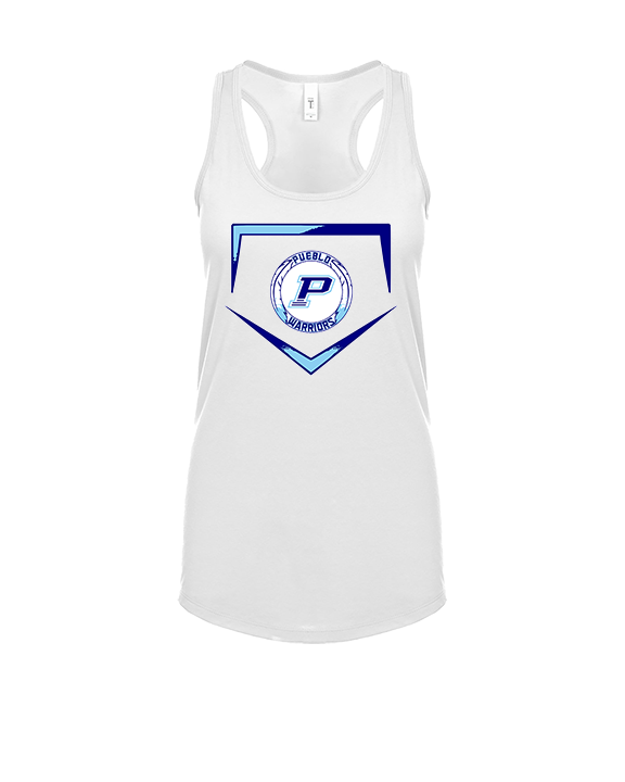 Pueblo Athletic Booster Baseball Plate - Womens Tank Top