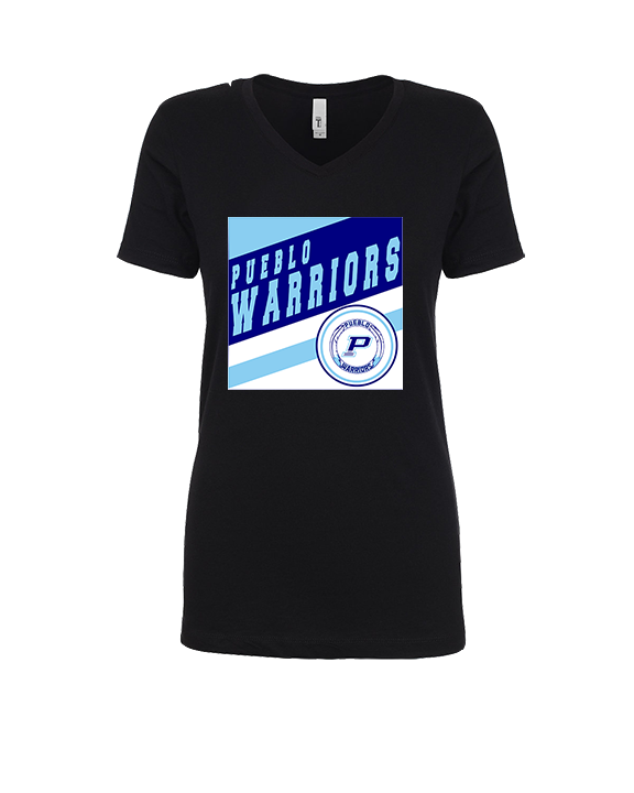 Pueblo Athletic Booster Baseball Square - Womens Vneck