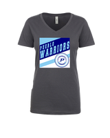 Pueblo Athletic Booster Baseball Square - Womens Vneck