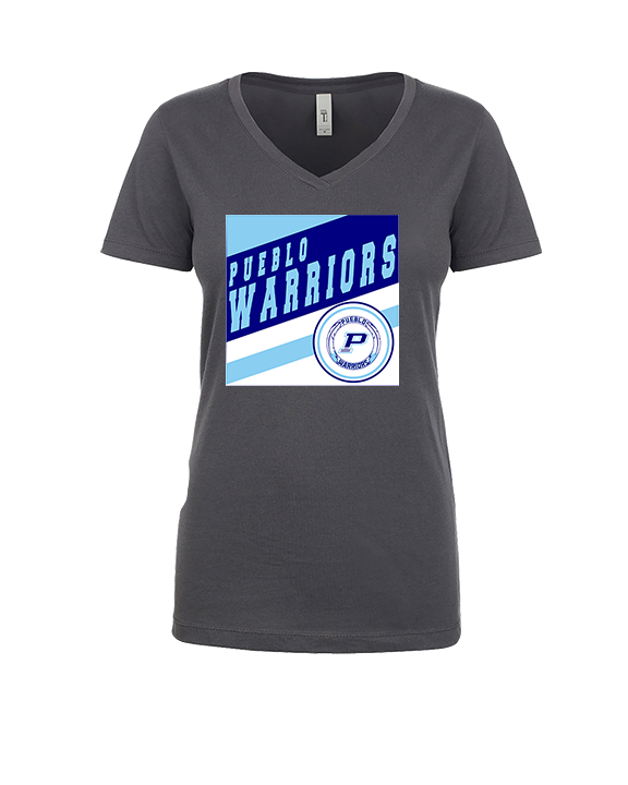 Pueblo Athletic Booster Baseball Square - Womens Vneck