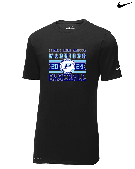 Pueblo Athletic Booster Baseball Stamp - Mens Nike Cotton Poly Tee