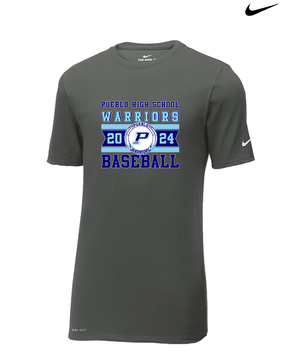 Pueblo Athletic Booster Baseball Stamp - Mens Nike Cotton Poly Tee