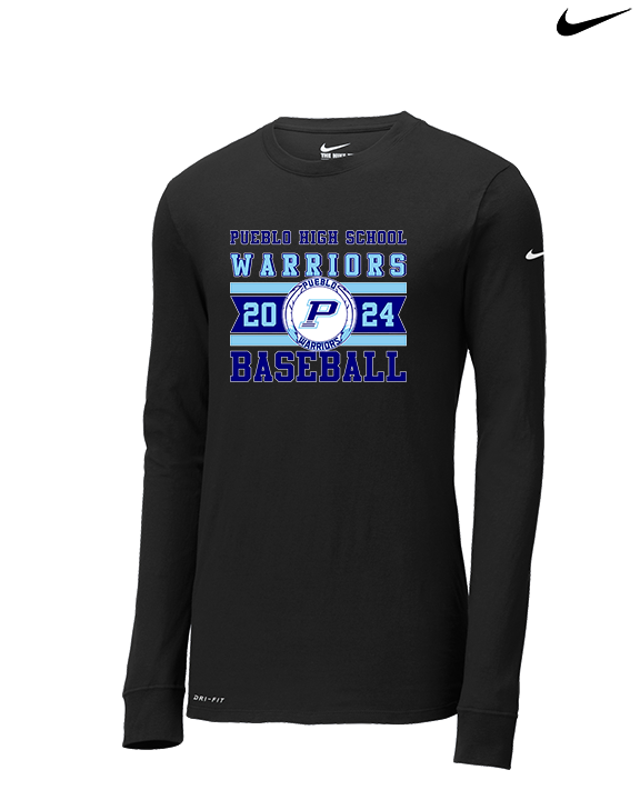 Pueblo Athletic Booster Baseball Stamp - Mens Nike Longsleeve