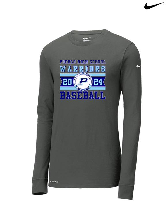 Pueblo Athletic Booster Baseball Stamp - Mens Nike Longsleeve