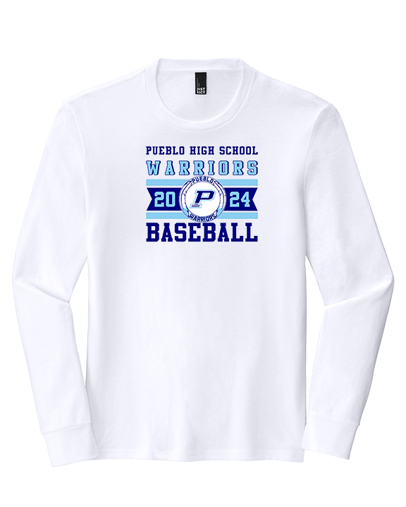 Pueblo Athletic Booster Baseball Stamp - Tri-Blend Long Sleeve