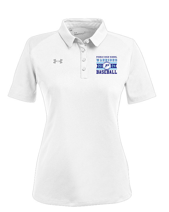 Pueblo Athletic Booster Baseball Stamp - Under Armour Ladies Tech Polo
