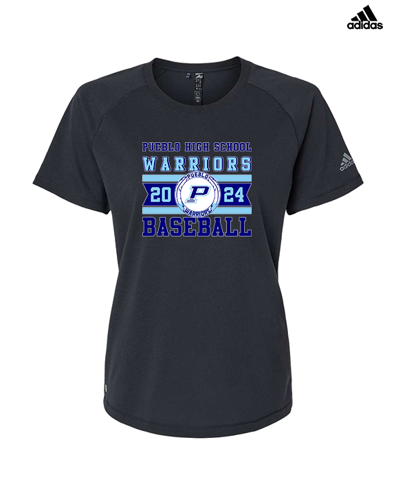 Pueblo Athletic Booster Baseball Stamp - Womens Adidas Performance Shirt