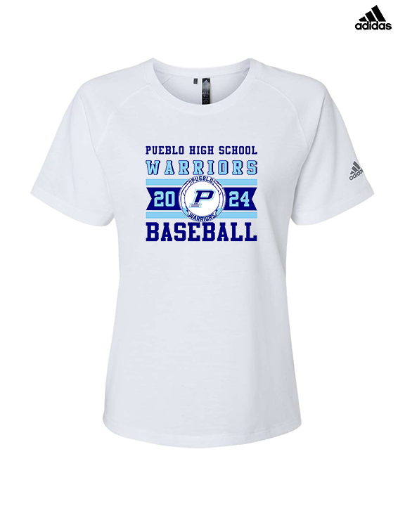 Pueblo Athletic Booster Baseball Stamp - Womens Adidas Performance Shirt