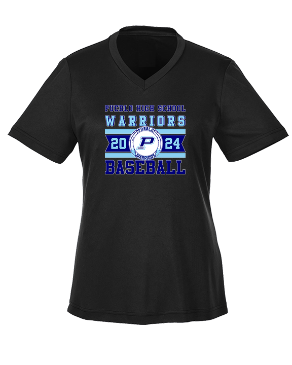 Pueblo Athletic Booster Baseball Stamp - Womens Performance Shirt