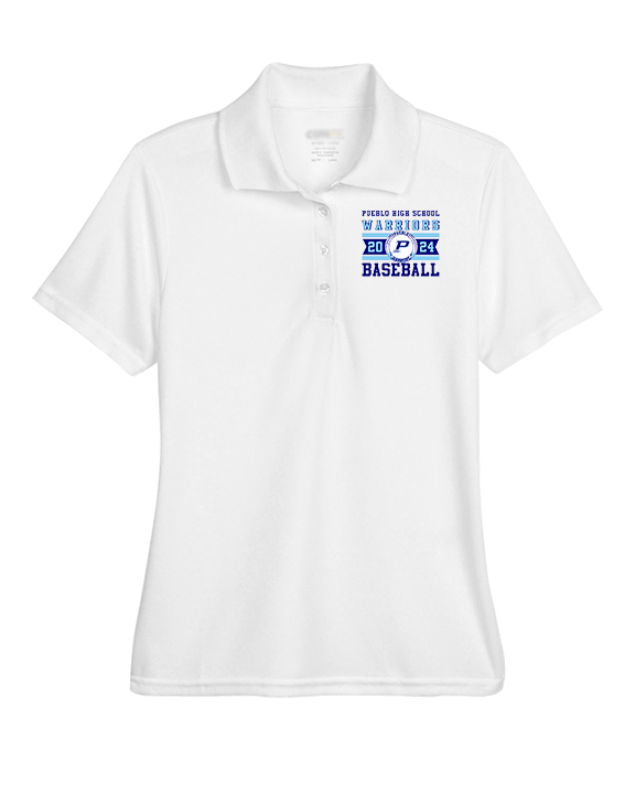 Pueblo Athletic Booster Baseball Stamp - Womens Polo