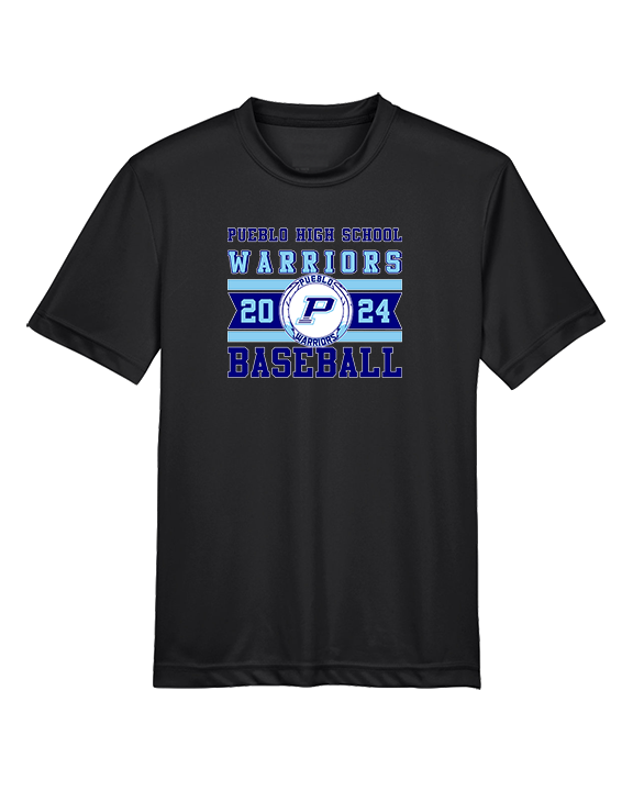 Pueblo Athletic Booster Baseball Stamp - Youth Performance Shirt