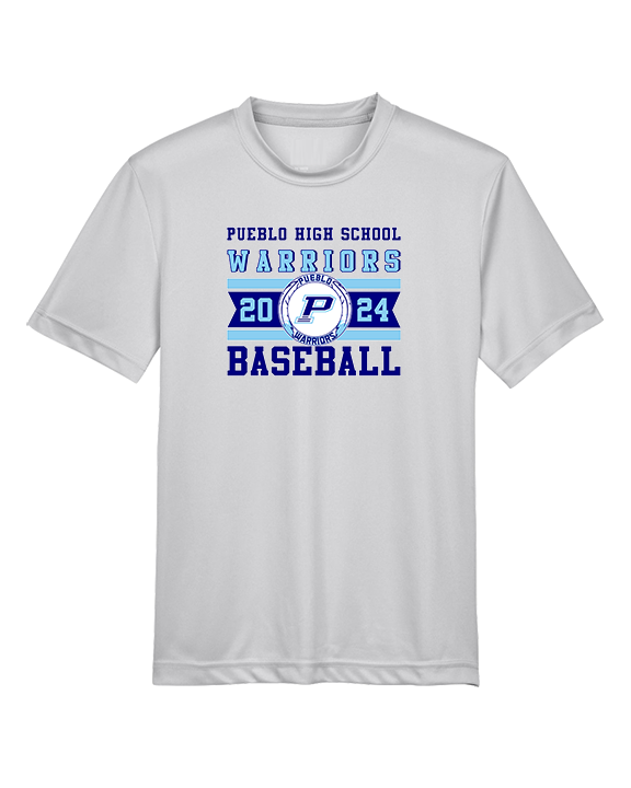Pueblo Athletic Booster Baseball Stamp - Youth Performance Shirt