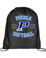Pueblo Athletic Booster Softball Curve - Drawstring Bag