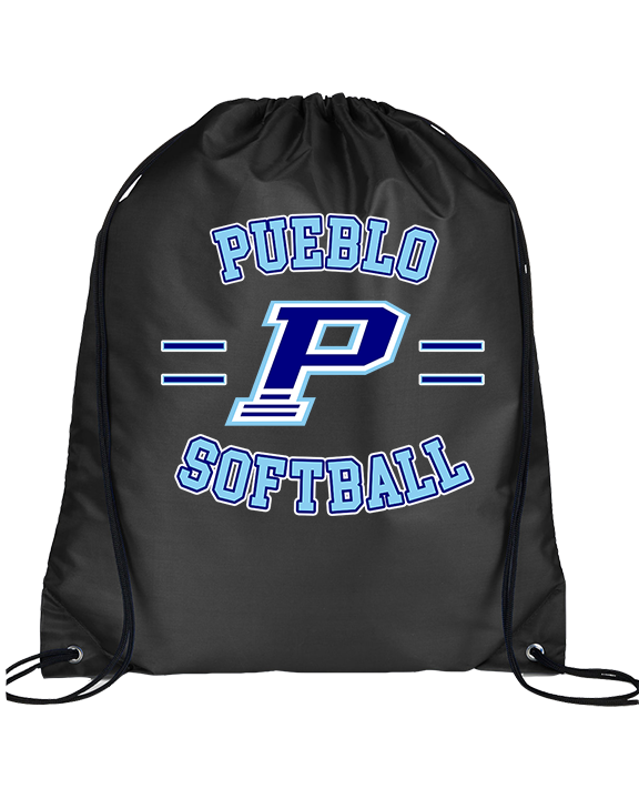 Pueblo Athletic Booster Softball Curve - Drawstring Bag