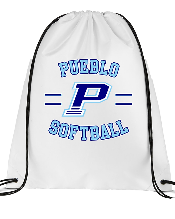 Pueblo Athletic Booster Softball Curve - Drawstring Bag