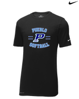 Pueblo Athletic Booster Softball Curve - Mens Nike Cotton Poly Tee