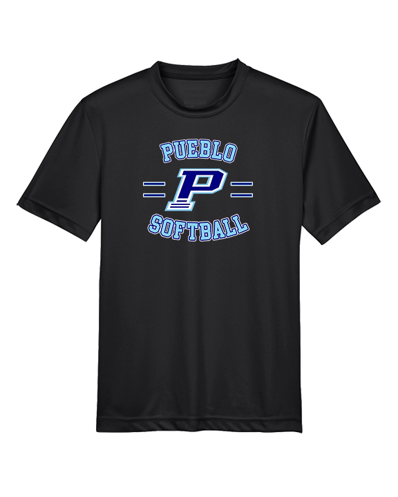 Pueblo Athletic Booster Softball Curve - Youth Performance Shirt
