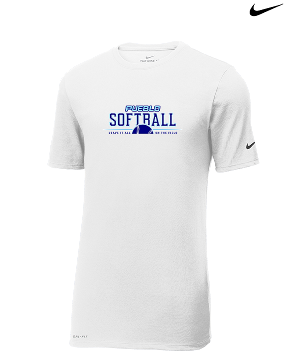 Pueblo Athletic Booster Softball Leave It - Mens Nike Cotton Poly Tee