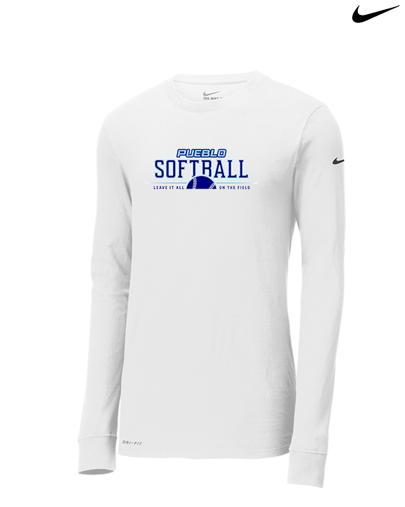 Pueblo Athletic Booster Softball Leave It - Mens Nike Longsleeve