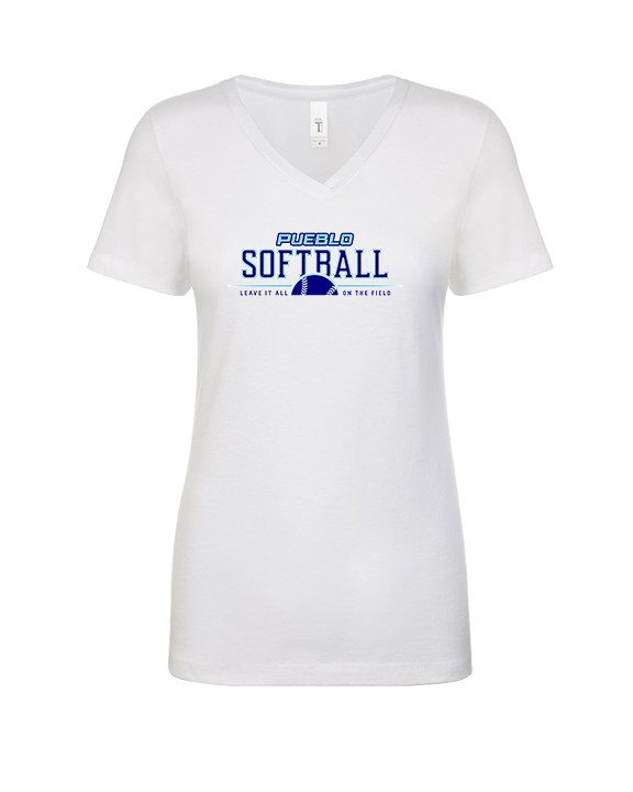 Pueblo Athletic Booster Softball Leave It - Womens Vneck