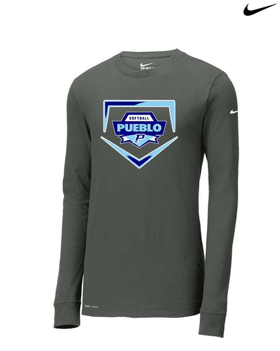 Pueblo Athletic Booster Softball Plate - Mens Nike Longsleeve
