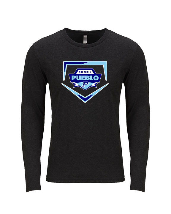 Pueblo Athletic Booster Softball Plate - Tri-Blend Long Sleeve