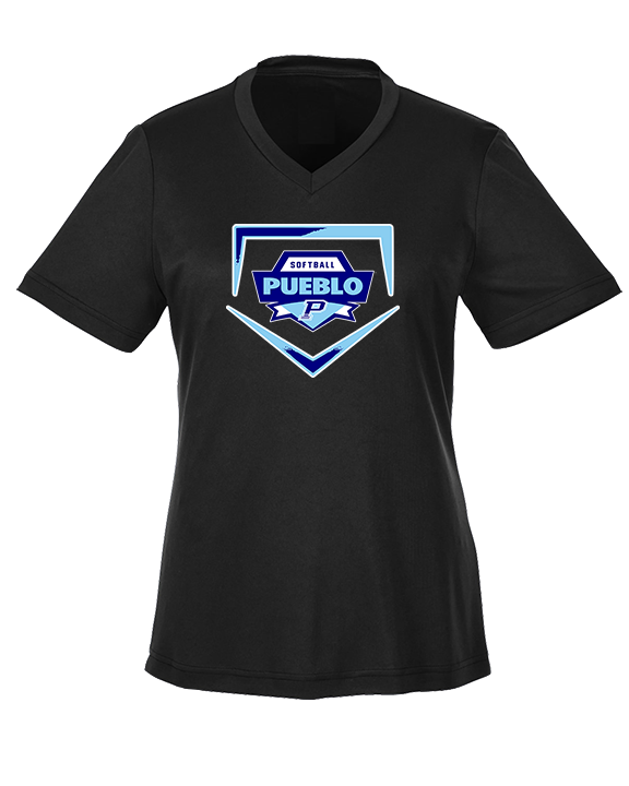 Pueblo Athletic Booster Softball Plate - Womens Performance Shirt