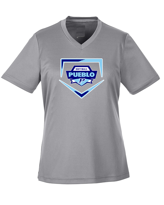 Pueblo Athletic Booster Softball Plate - Womens Performance Shirt