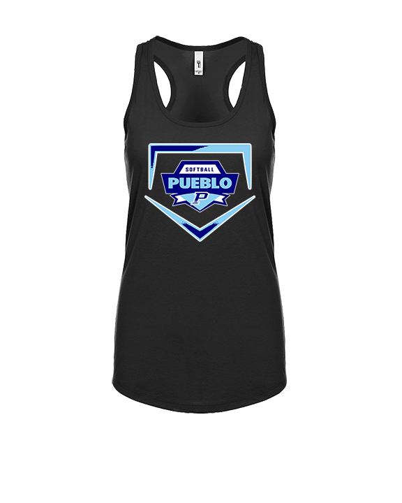 Pueblo Athletic Booster Softball Plate - Womens Tank Top