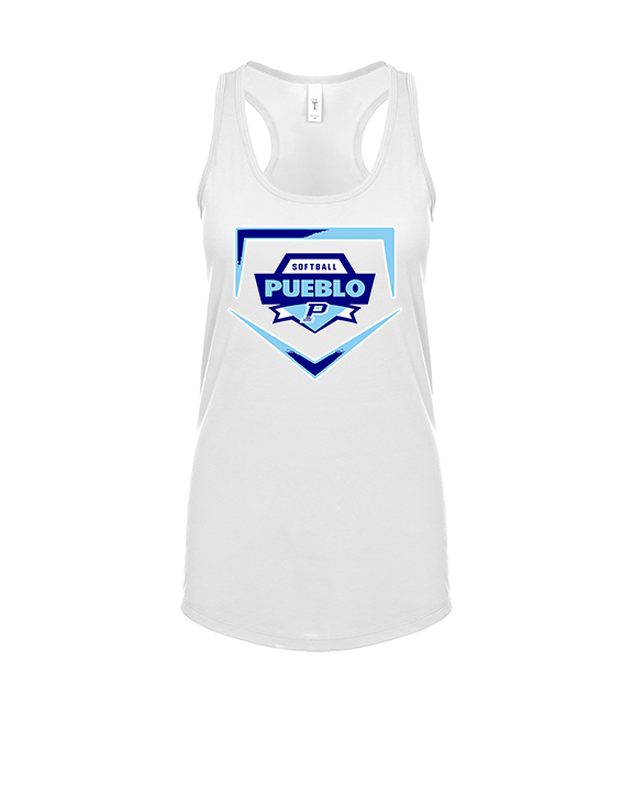 Pueblo Athletic Booster Softball Plate - Womens Tank Top
