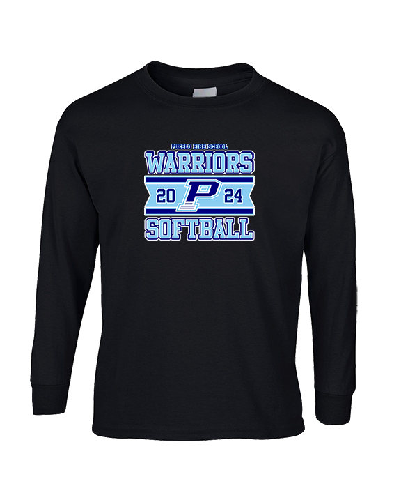 Pueblo Athletic Booster Softball Stamp - Cotton Longsleeve