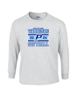 Pueblo Athletic Booster Softball Stamp - Cotton Longsleeve