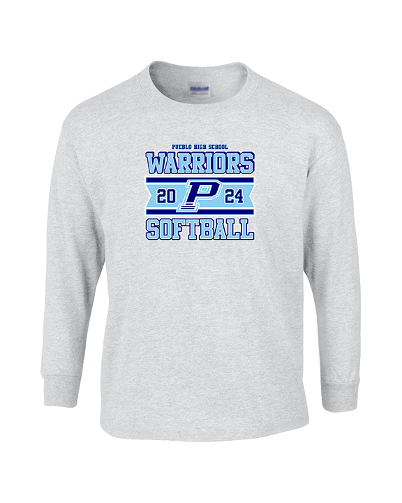 Pueblo Athletic Booster Softball Stamp - Cotton Longsleeve