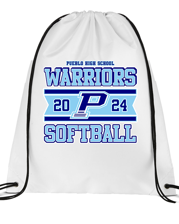 Pueblo Athletic Booster Softball Stamp - Drawstring Bag
