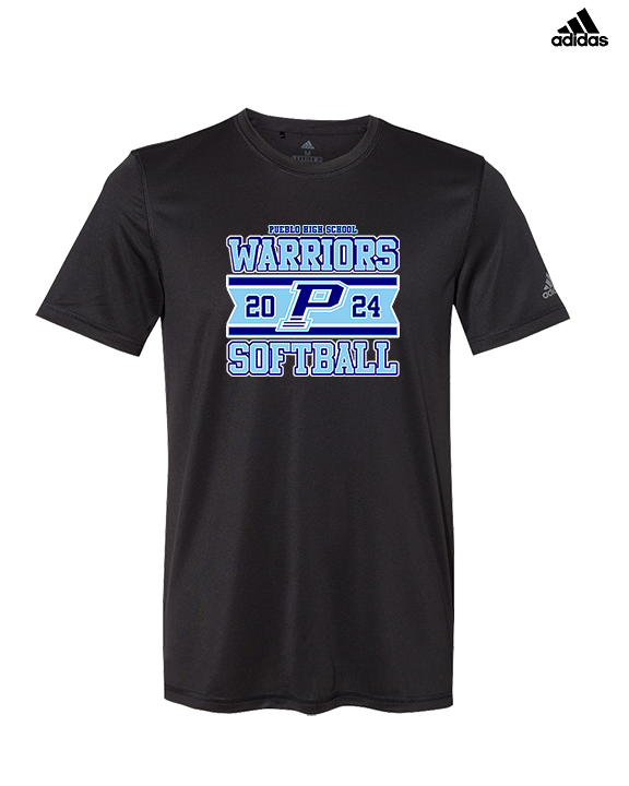 Pueblo Athletic Booster Softball Stamp - Mens Adidas Performance Shirt