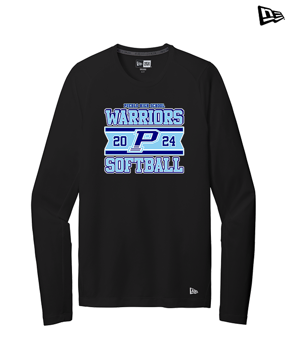 Pueblo Athletic Booster Softball Stamp - New Era Performance Long Sleeve