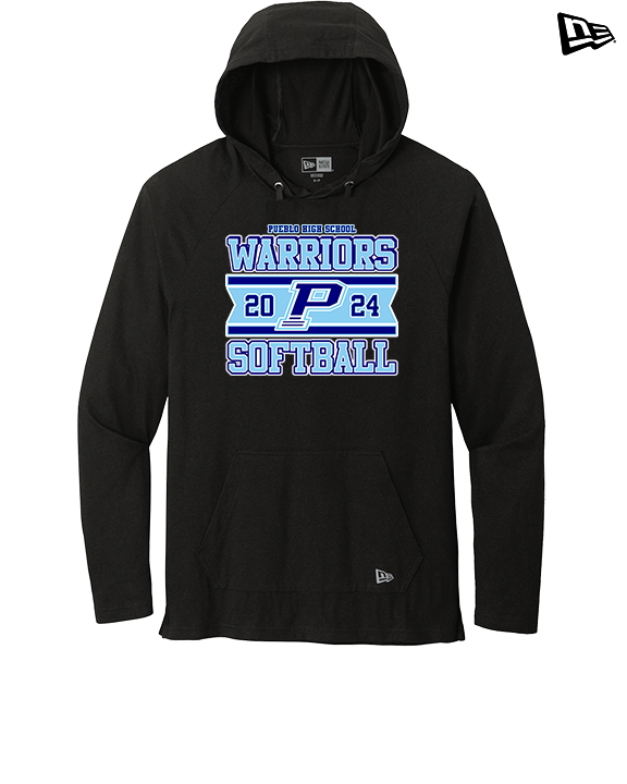 Pueblo Athletic Booster Softball Stamp - New Era Tri-Blend Hoodie